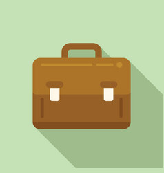 Study Briefcase Icon Flat Degree Education