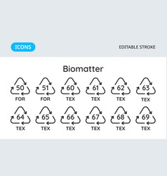 Biomatter Recycling Codes Icons