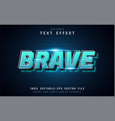 Brave Text Effect With Line Pattern