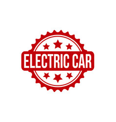 Electric Car Rubber Stamp Seal