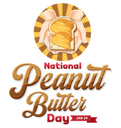 National Peanut Butter Day Banner Design