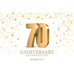 Anniversary 90 gold 3d numbers Royalty Free Vector Image