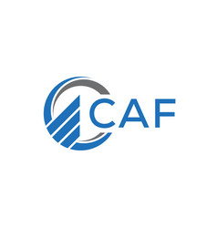 Caf Flat Accounting Logo Design On White