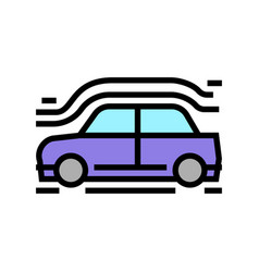 Car Aerodynamics Test Color Icon