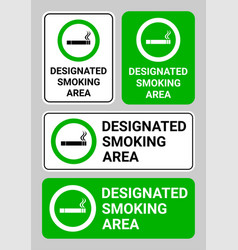 Designated Smoking Area Sign