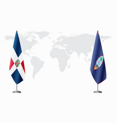 Dominican Republic And Guam Flags For Official