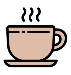 Home Morning Coffee Cup Icon Outline Cafe