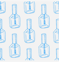 Nail Polish Sketch Seamless Pattern