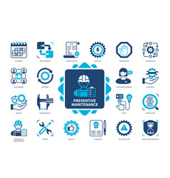 Preventive Maintenance Solid Icon Set