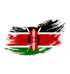 Kenyan Flag Grunge Brush Background