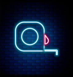 Glowing Neon Line Roulette Construction Icon