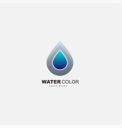 Water Logo Design Icon Gradient