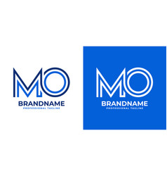 Letter Mo Line Monogram Logo