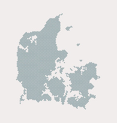 Map Denmark From Dots Digital Template