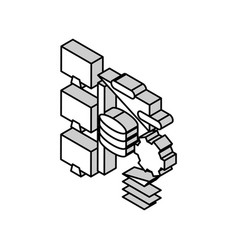 Continuous Integration Software Isometric Icon