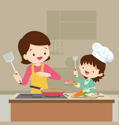 Daughter Cooking With Mam