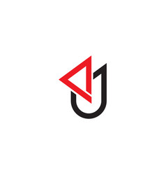 Letter J Triangle Geometric Arrow Simple Logo