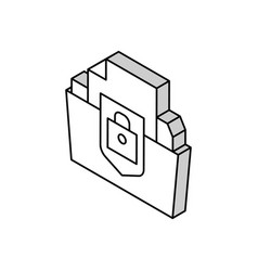 Protection Of Intellectual Property Isometric Icon