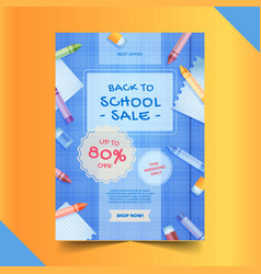 Realistic Back School Sale Vertical Poster