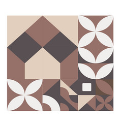 Geometric Abstract Motifs On Tile Or Grid