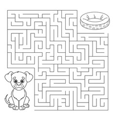 Kids Labyrinth Game And Maze Puzzle Coloring Page