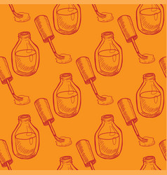 Nail Polish Sketch Seamless Pattern