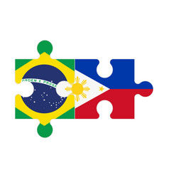 Puzzle Of Flags Of Brazil And Philippines