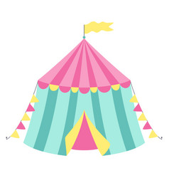 Colorful Circus Tent Isolated