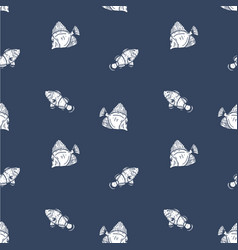 Cute Hand Drawn Fish Seamless Pattern