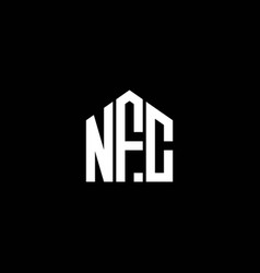 Nfc Letter Logo Design On Black Background