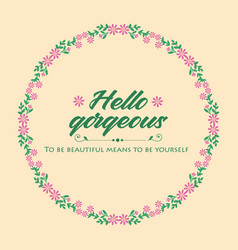 Seamless Hello Gorgeous Card Design