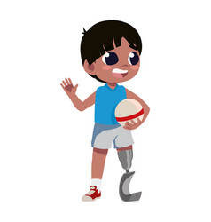 Boy Disability With Ball