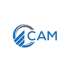 Cam Flat Accounting Logo Design On White