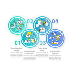 Encouraging Teamwork Blue Circle Infographic