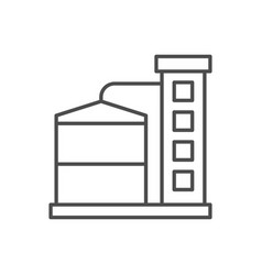 Grain Elevator Line Outline Icon