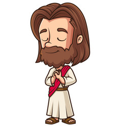 Jesus Praying Cartoon Clip Art