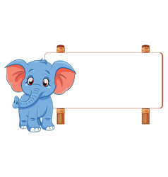 Playful Elephant Cartoon Standing In Front