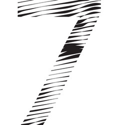 Number 7 Stripe Motion Line Logo