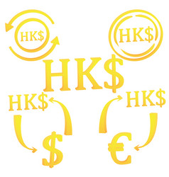 3d Hong Kong Dollar Currency Symbol Icon Set