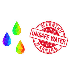 Round Distress Warning Unsafe Water Seal