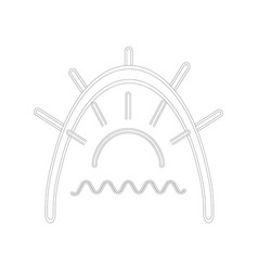 Sea Sun Helm Ship Icon Eps Ten