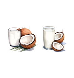 Coconut Milk Clipart With Isolated