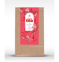 Craft Paper Bag With Fruit And Berries Tea Label