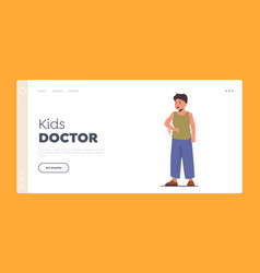 Kids Doctor Landing Page Template Sick Kid Suffer