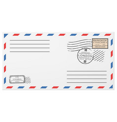 Blank Horizontal Postal Envelope Template