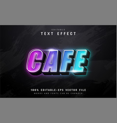 Cafe Text Neon Style Colorful 3d Text Effect