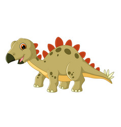 Cartoon Brontosaurus On White Background