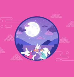 Flat Mid Autumn Festival Background Design