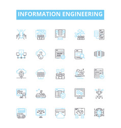 Information Engineering Line Icons Set