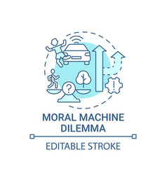 Moral Machine Dilemma Concept Icon